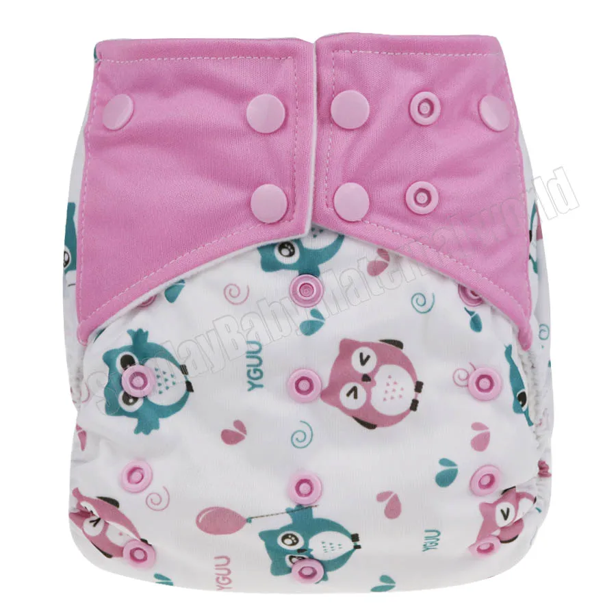 [Usurpon] 3 шт. Новое поступление все в двух детских тканевых подгузников Один размер Карманные Подгузники двойной, для ног ластовица Многоразовые детские подгузники - Цвет: A06
