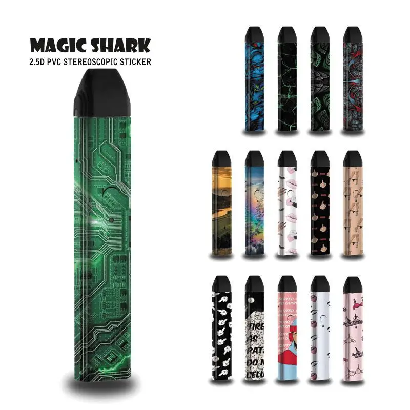 Модный чехол Magic Shark с печатной платой и стильной наклейкой для телефона Uwell Caliburn