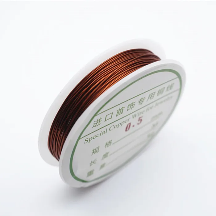 Coffee copper wire Серебряный Медный провод для браслет Цепочки и ожерелья самодельные Украшения, Аксессуары 0,2/0,25/0,3/0,5/0,6/1,0 мм ремесло Бисер провода HK018 - Цвет: Coffee copper wire
