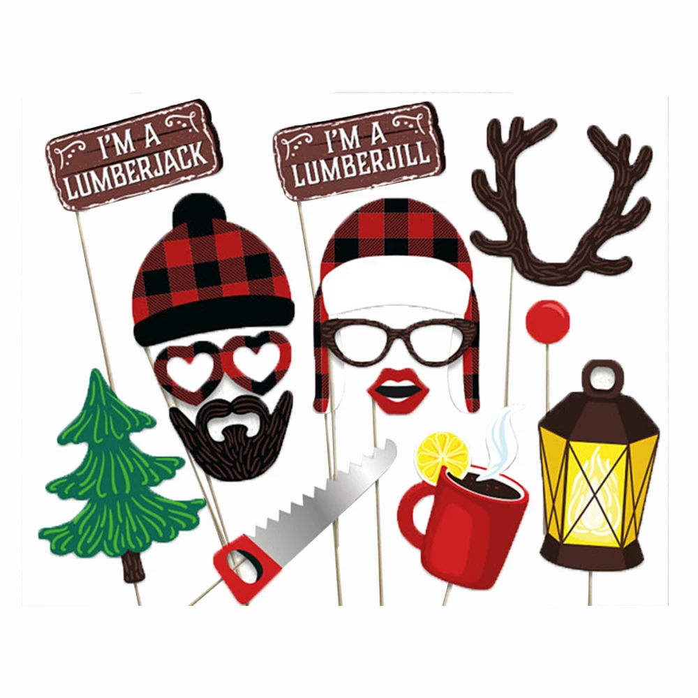 33 шт. веселые рождественские Lumberjack вечерние украшения Детские сувениры для