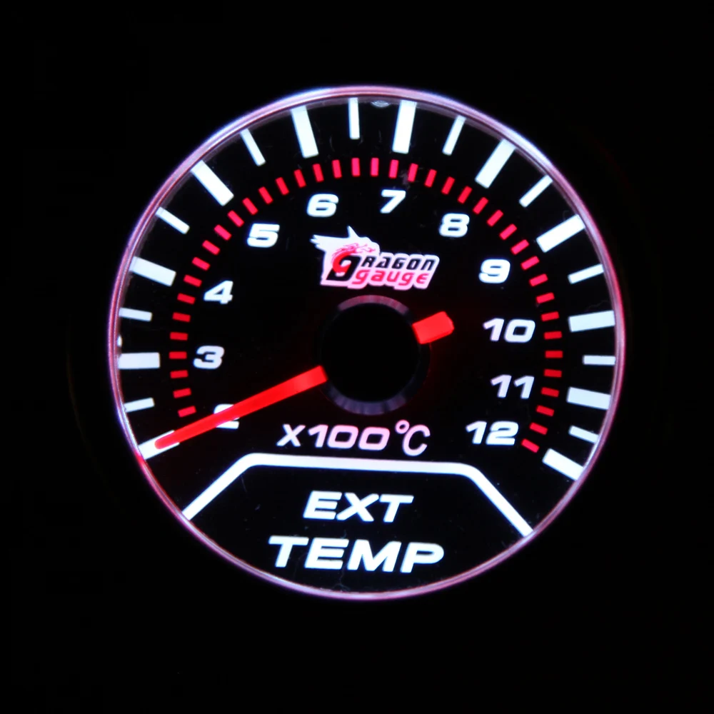 Universal 2&quot 52mm LED Car Meter Gauge Sensor EGT Exhaust Gas Temp White Motor Indicator |