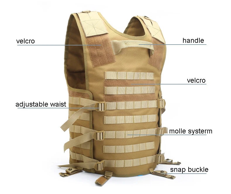 Тактический Жилет MOLLE, модульный универсальный жилет, Регулируемый Открытый Жилет Molle для CS Wargame, рыболовное снаряжение для охоты, Swat Militaria