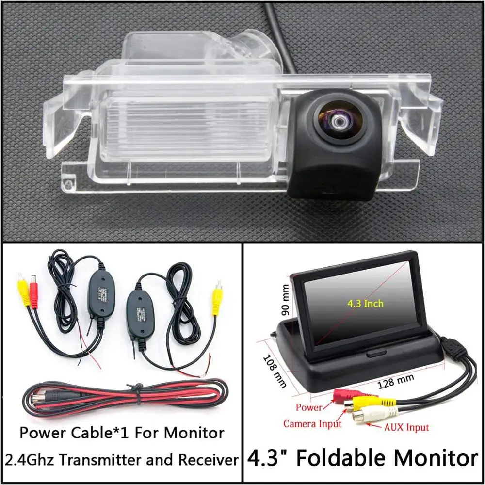 C Wireless 4.3inch F 175 градусов HD камера заднего вида для kia ceed 2 JD Hatch 3d 5d K2 Rio Sedan хэтчбек hyundai Accent Solaris Verna Accent - Название цвета: C Wireless 4.3inch F