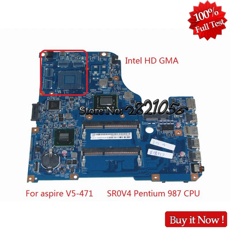 Nokotion материнская плата для ноутбука acer Aspire V5 531 431 48.4tu5.04m NBM7X11001 с 987 ЦП на плате