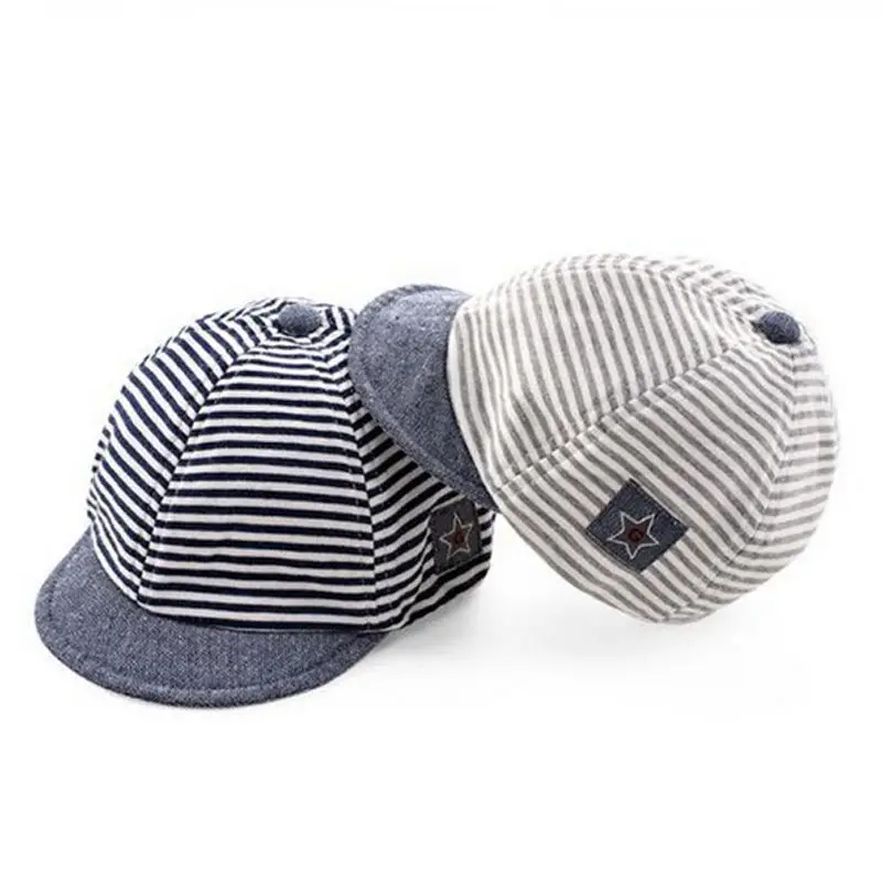 PUDCOCO 2017 Newest Summer Newborn Baby Girl Boy Sun Cap Cotton Beret Hat Striped | Детская одежда и обувь
