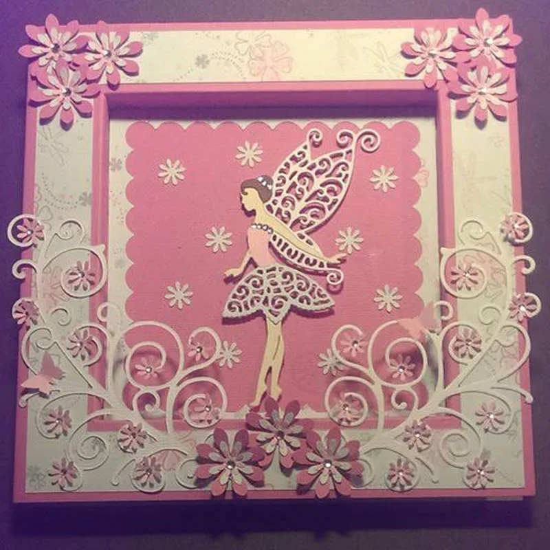 Фея крыло девушка углеродистая сталь резки трафарет ремесло для DIY креативные