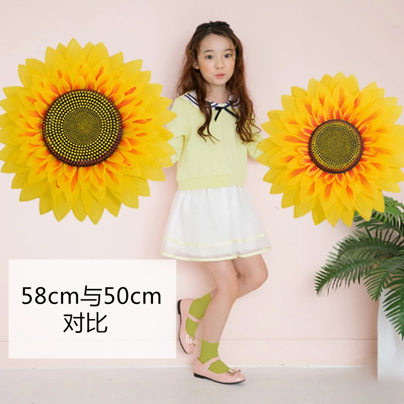 Children's props Sunflower imitation flower Dancing Costumes for the festival celebration Student sports meet | Дом и сад