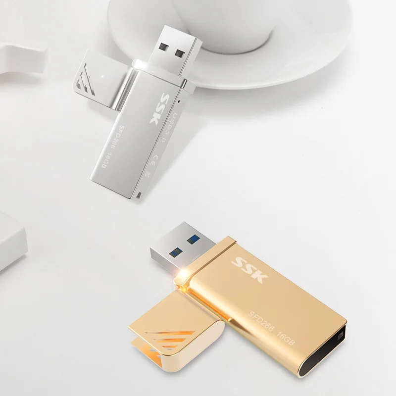 SSK SFD266 16GB 32GB 64GB 128GB 256GB USB Flash Drives Metal 3.0 High-speed write from 10MB-60MB | Компьютеры и офис