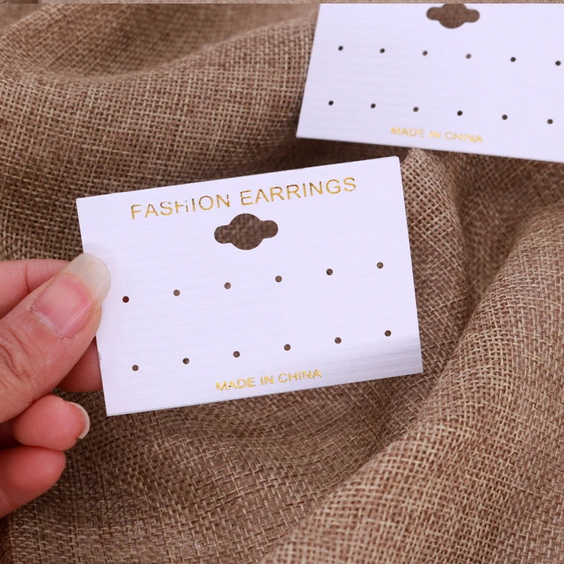 Wholesale 5x7cm 100pcs/lot Jewelry Displays Cards Earring Packaging Paper DIY Handmade Can Customize Logo | Украшения и
