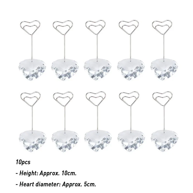 18 12 Pcs Rose Gold Heart Shape Photo Holder Stand Desk Number Holders Card Place Paper Clamps For Wedding Party Decorations - Цвет: 18