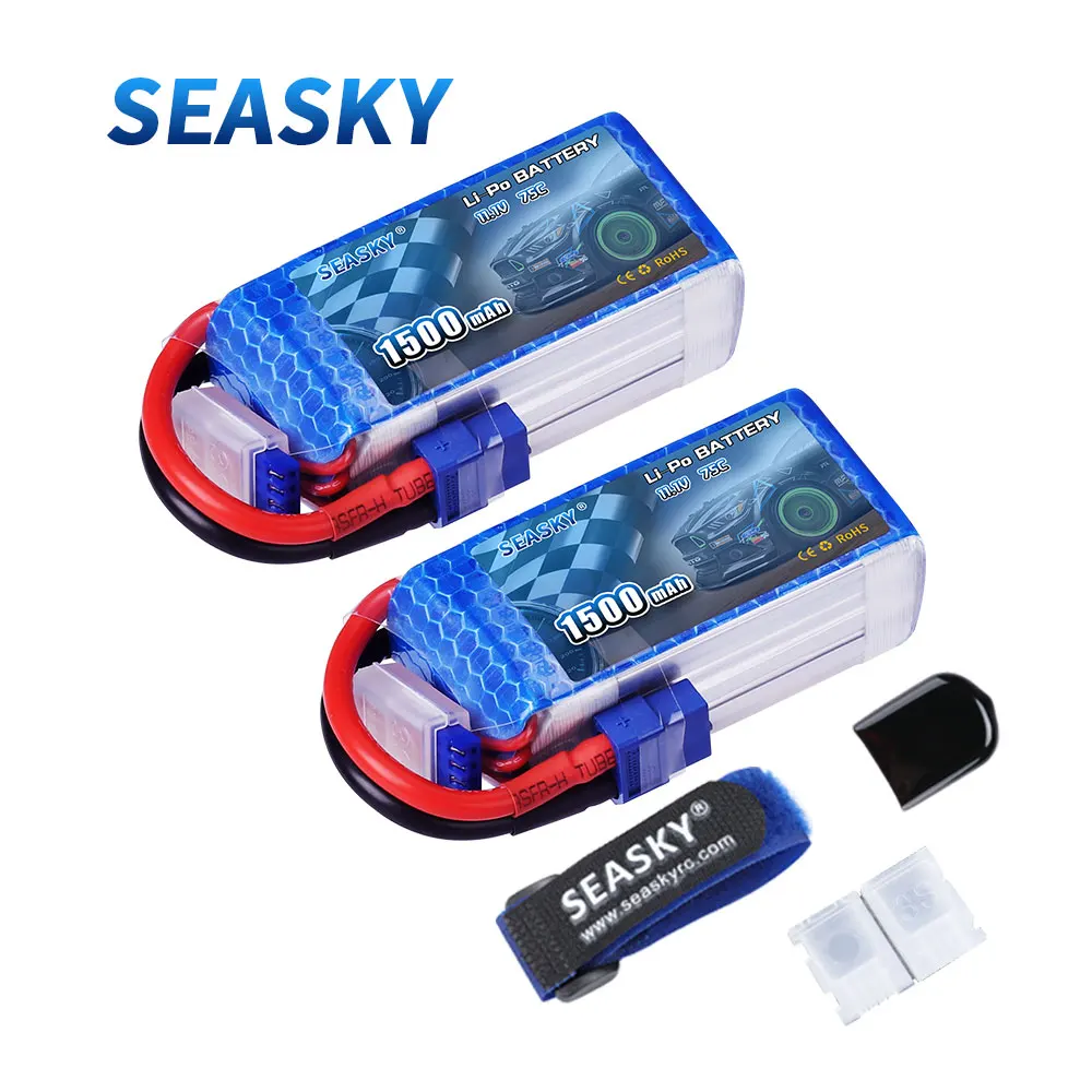 2 шт. батарея lipo secky 3S 11 1 В 1500 мАч 75C RC XT60 для FPV drone|Детали и аксессуары| |