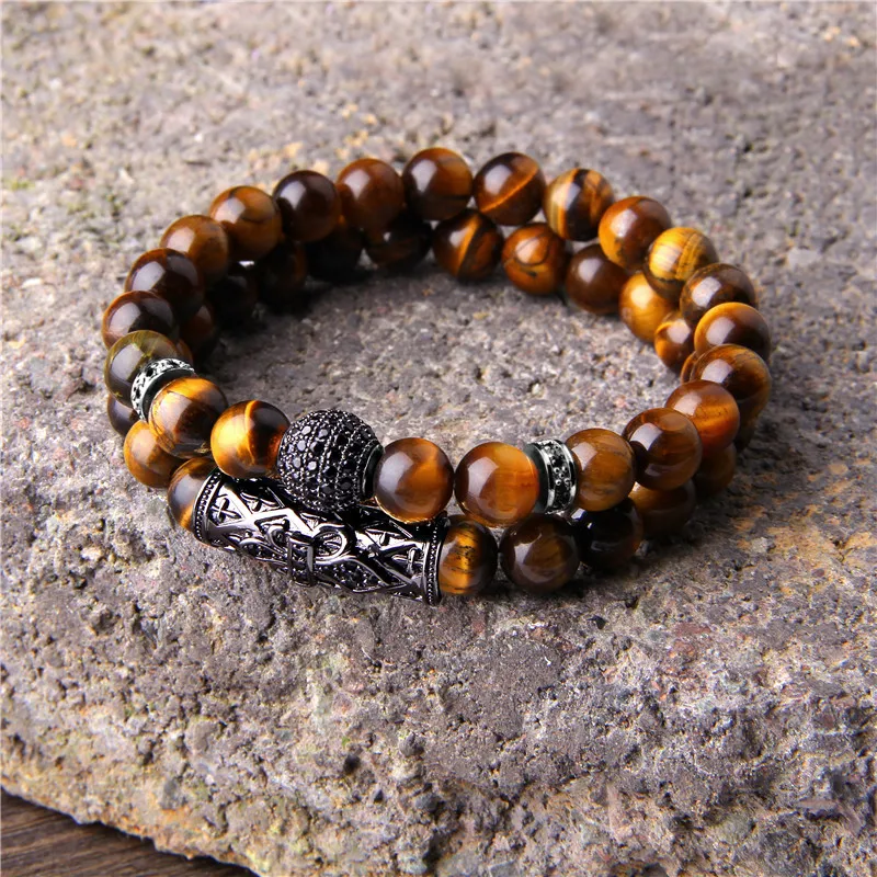 Браслеты из натурального желтого Тигрового Глаза для мужчин и женщин изящные