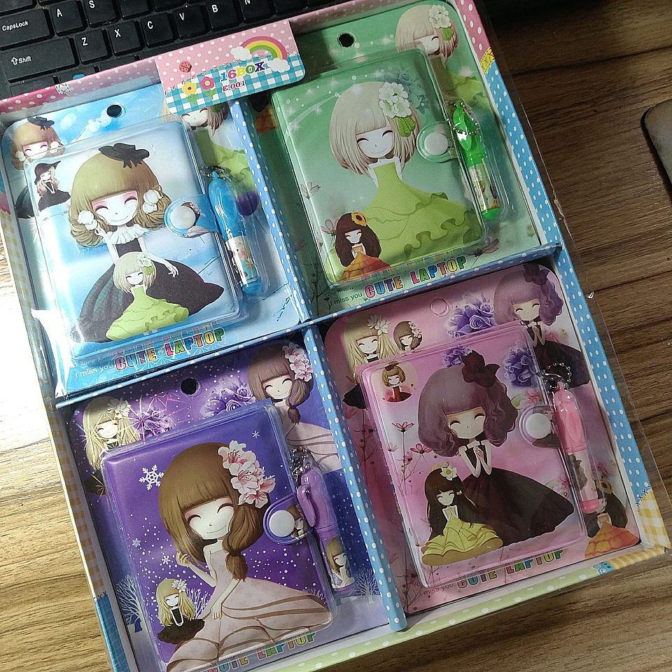 Мини-блокнот с маленькой гелевой ручкой для девочек 2018 | Канцтовары офиса и дома