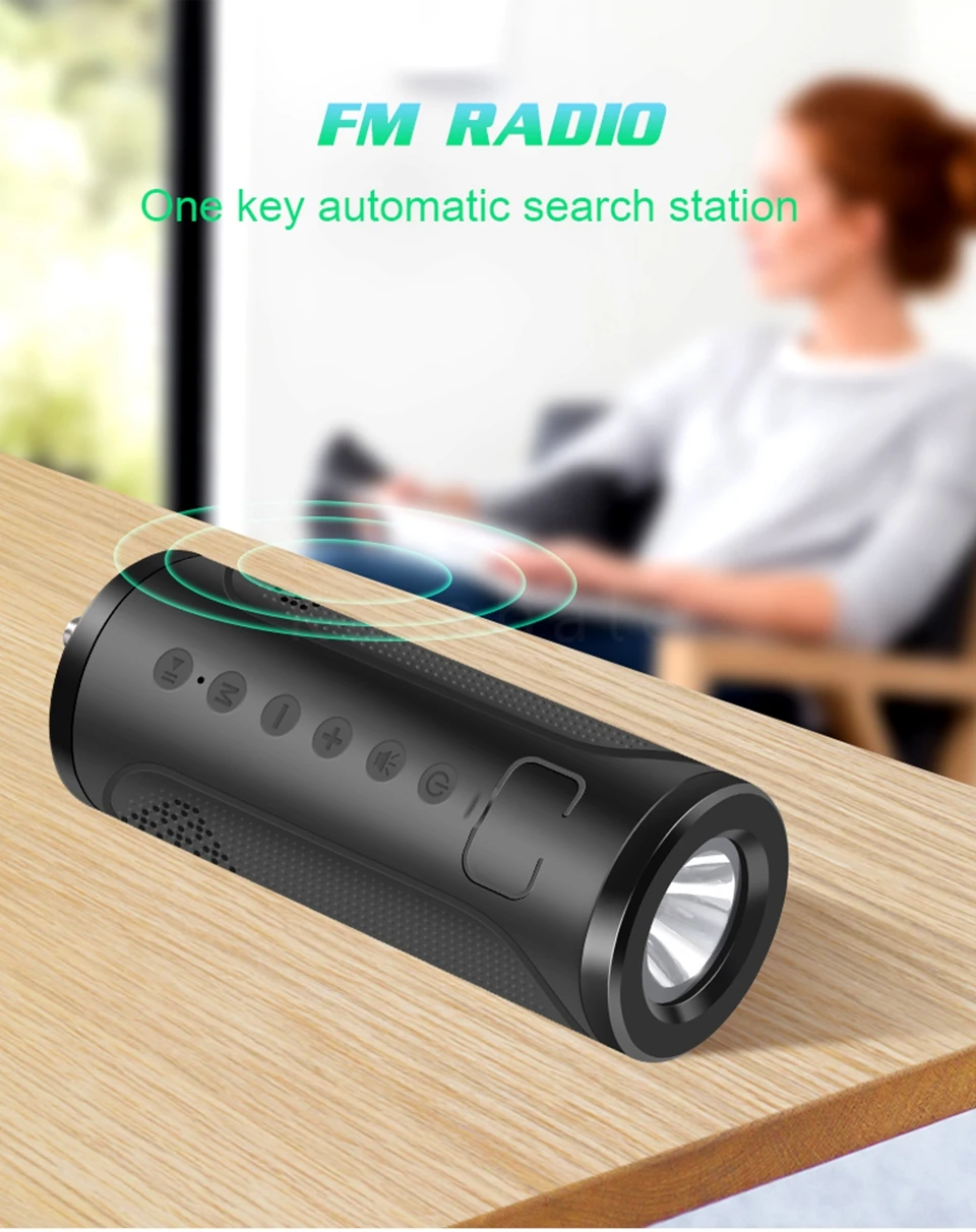 12 Вт портативный открытый Bluetooth динамик 5000 мАч Power Bank водостойкий супер бас беспроводной Велосипедный динамик с микрофоном светодиодный держатель лампы
