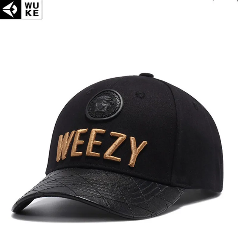 [WUKE] бренд Gorras Bone Бейсбол Кепки искусственная кожа Snapback Шапки для Для мужчин