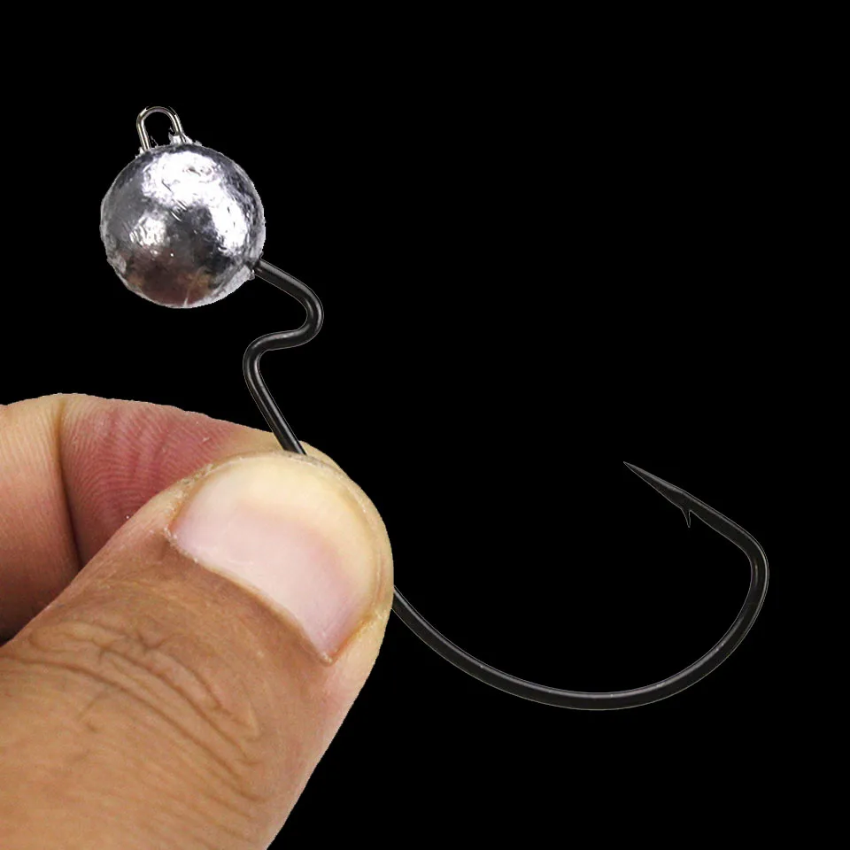 Ходить Рыбы 5 шт./лот открытые Lead Jig Head 3,5g 5g 7 г, 10 г, крючок с зазубринами мягкие приманки отсадочные червь Шад рыболовный крючок крючки PESCA Рыбная ловля карпа