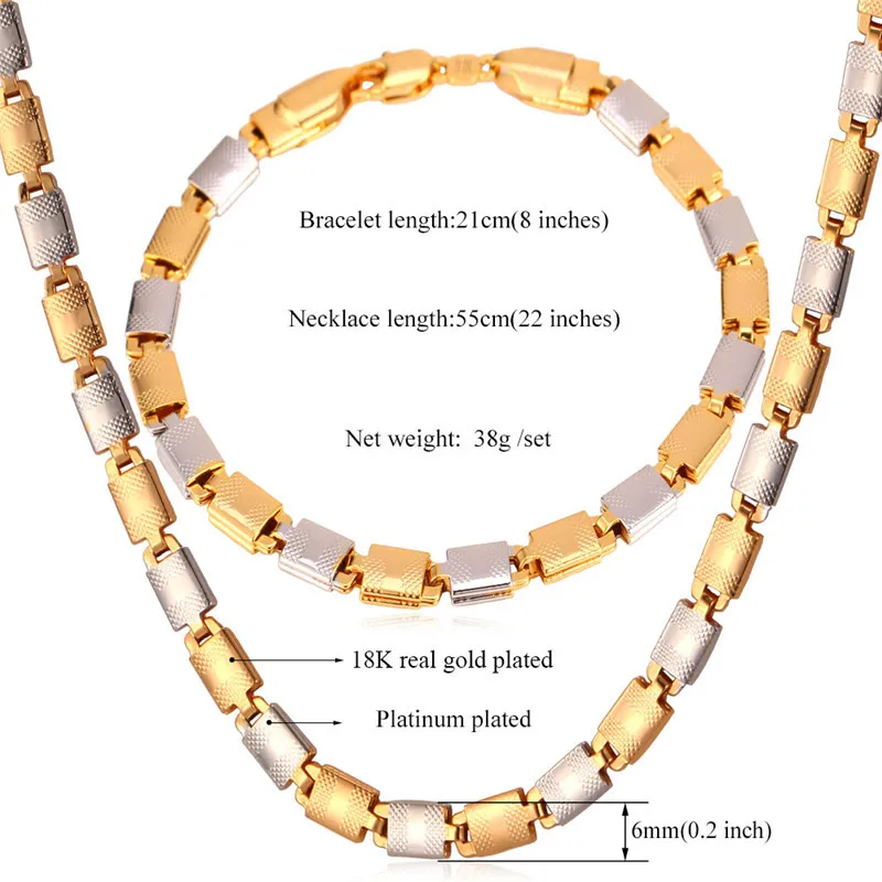 Набор ювелирных изделий Kpop двухцветное ожерелье браслет для мужчин/женщин