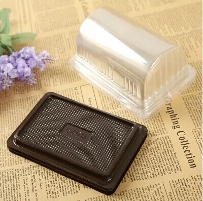 100 Clear Rectangle Plastic Cake Container / Cupcake Box Cookie Favor Case Wedding Shower B029 | Дом и сад