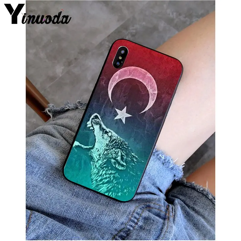 A16 Yinuoda флаг Турции волк ретроспективный телефон чехол оболочка для Apple iPhone 8 7 6 6S Plus X XS MAX 5 5S SE XR чехол - Цвет: A16