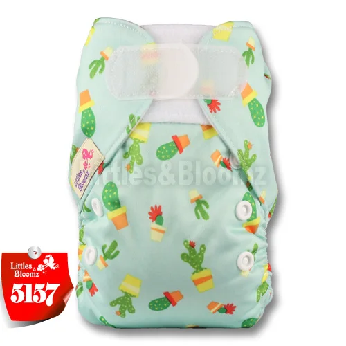[Littles&Bloomz] многоразовые Многоразовые моющиеся тканевые подгузники для новорожденных одного размера, подгузники из натуральной ткани - Цвет: 5157