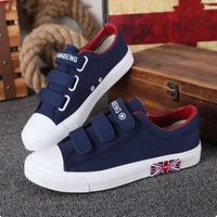 19 new spring breathable boys hook loop low to help canvas mens casual shoes british shoes eur35 44
