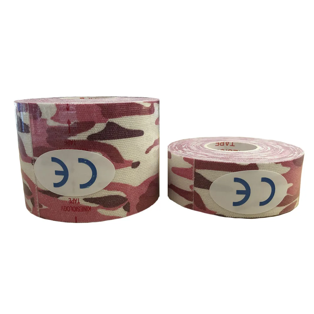 Pink camouflage 2 размера кинезиологическая лента спортивная лента для мышц повязка для ухода фитнес Теннис Бег колено защита мышц - Цвет: Pink camouflage
