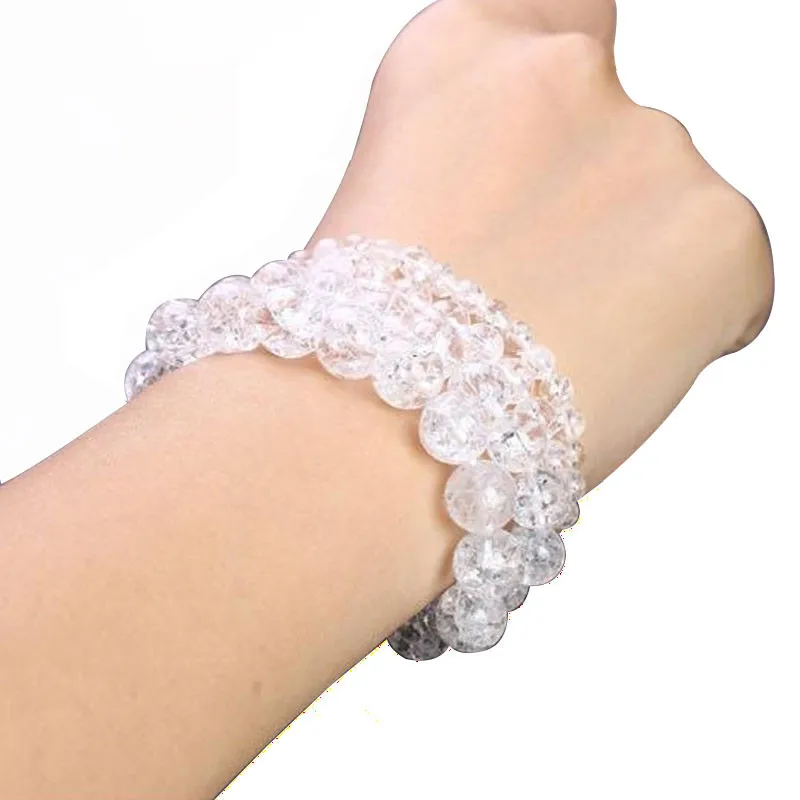 Взрывные хрустальные браслеты из кварца бисера эластичная веревка цепочка