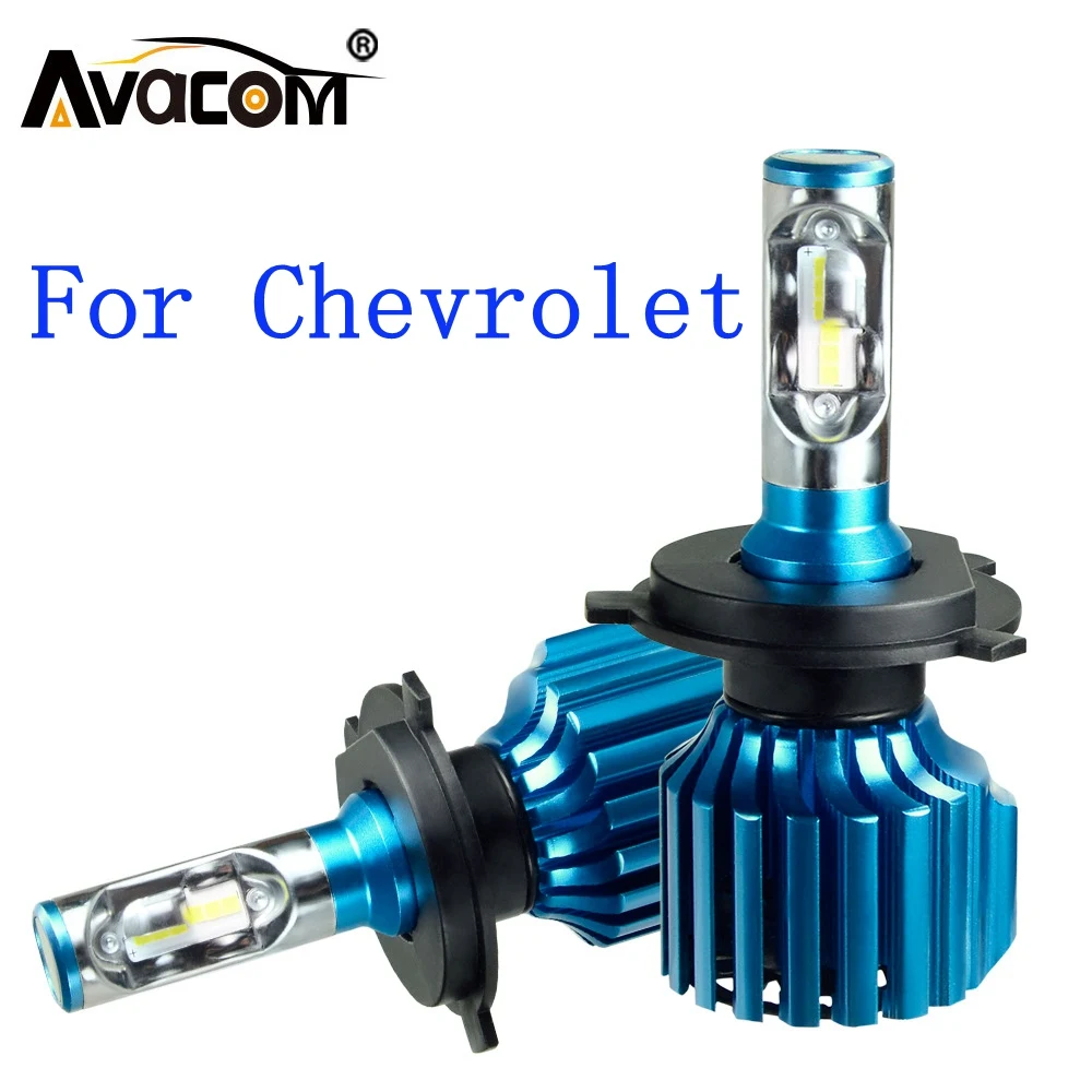 Автомобильный светодиодный светильник Avacom 2 шт. 12 В CSP 6500K 12000Lm 72 Вт H4 H7 H11 H1 автомобильный светильник для Chevrolet Cruze/Captiva/Aveo/Orlando
