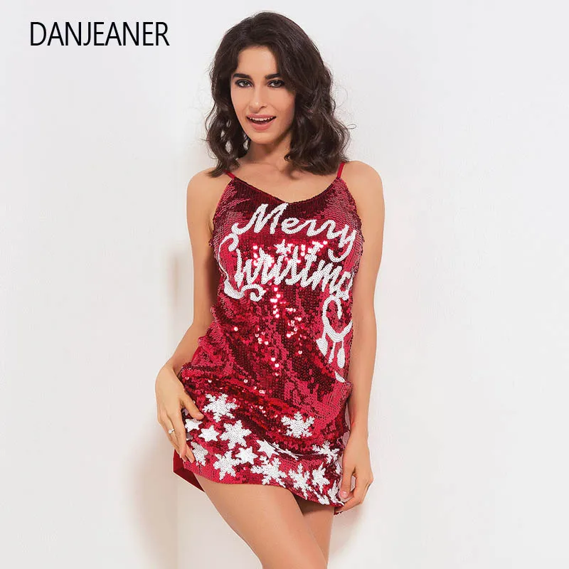 Женское платье без рукавов danganer блестящее мини-платье с v-образным вырезом и