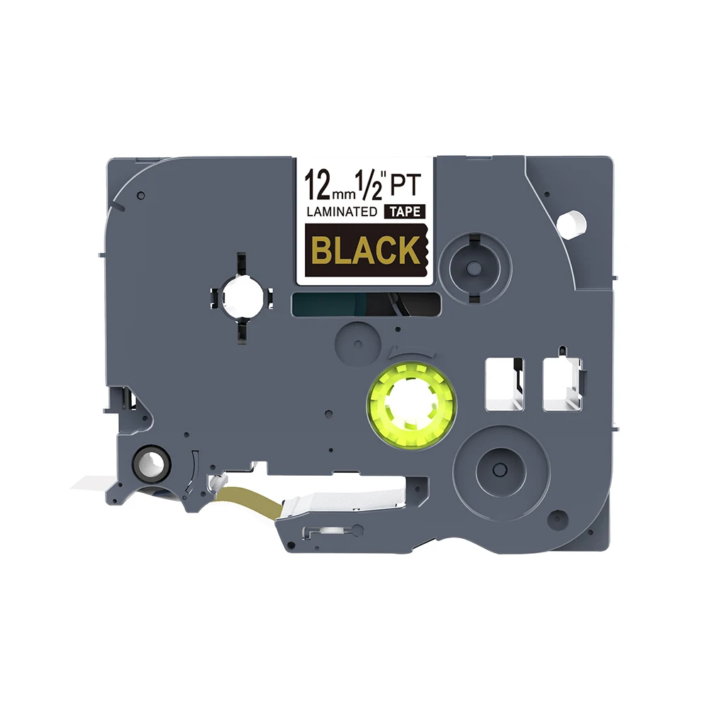 12 мм лента для маркировки Brother TZe 334 Gold on Black TZ tze 10 упаковок совместима с принтерами