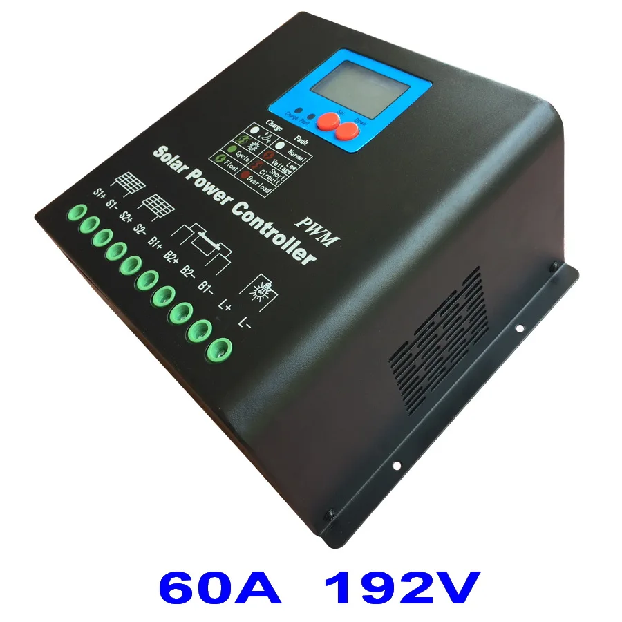 Высоковольтный Солнечный контроллер заряда 60 А 192 в регулятор батареи для