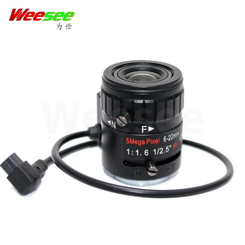 WS 6 22 мм 5 мегапиксельная 5MP HD CCTV объектив с 1/2. ''формат F1.6 CS крепление IR