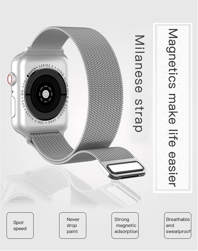 Leecnuo Нержавеющая сталь ремешок для наручных часов для Apple Watch, версии Series3/2/1, 42 мм, 38 мм, версия браслет ремешок для наручных часов Apple Watch 4 42 мм мессенджер через плечо на магнитной застежке