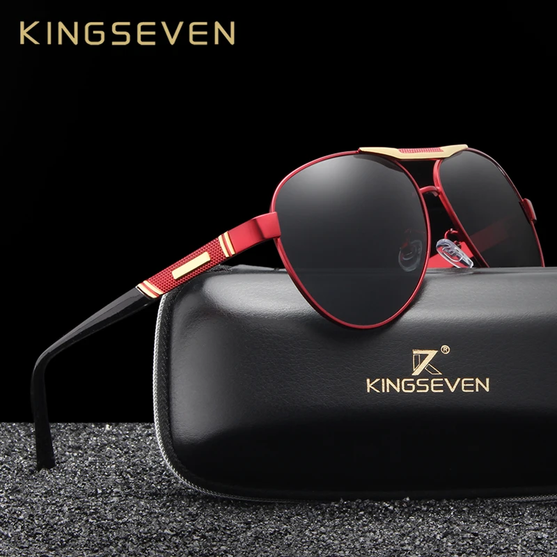 Женские солнцезащ. Очки в Винтаж. Оправе KINGSEVEN черно серые солнцезащитные очки