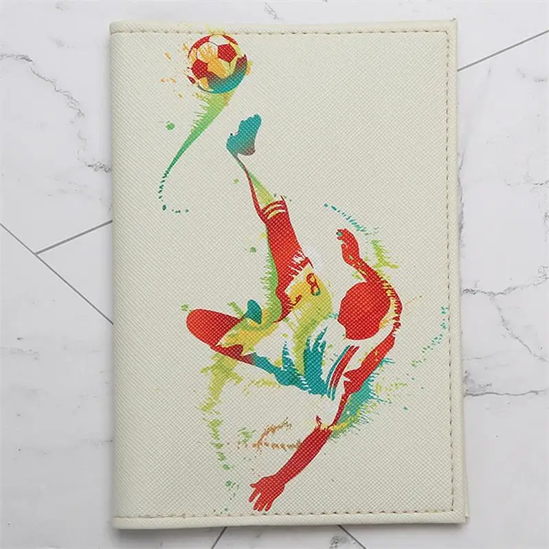 football 02 Высокое Качество Бразилия Футбол путешествия Обложка для паспорта кошелек для мужчин Обложка для паспорта Бизнес ID держатель для карт чехол - Цвет: football 02