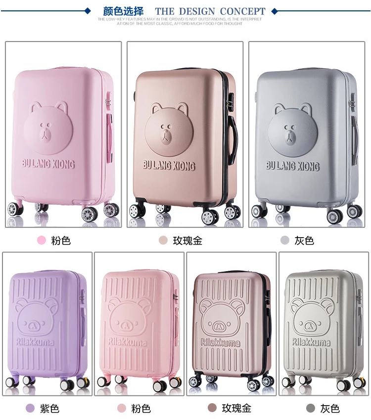 GraspDream 20"24" carry-on Suitcase with wheels Girl and kids pink luggage bag travel bag trolley case bags children's suitcases
