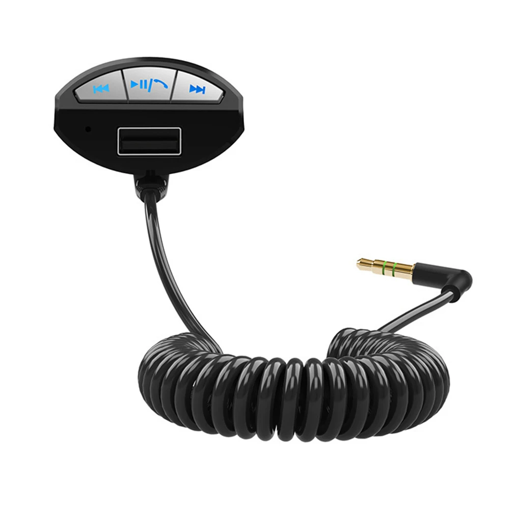 Автомобильный bluetooth-приемник адаптер 3,5 мм bluetooth-адаптер музыкальный приемник AUX стерео USB зарядное устройство Handsfree автомобильный аудио#1218