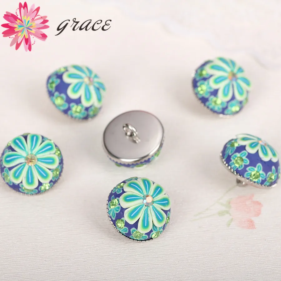 6 шт./лот 15 мм новый специальный дизайн полимерная глина ручная работа прошитая