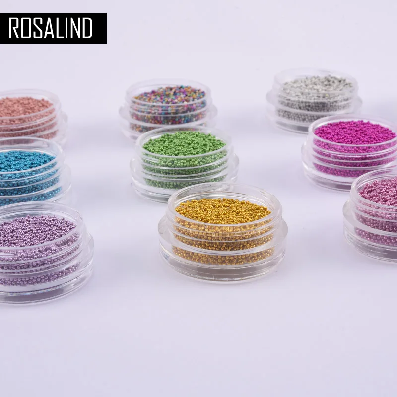 ROSALIND 12 видов цветов модные мини бобы для дизайна ногтей микро икра бусины