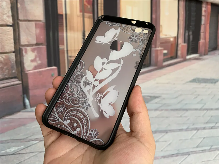 Цветные кружевные цветочные сверла чехлы для телефонов huawei P10 lite корпус Plus чехол |