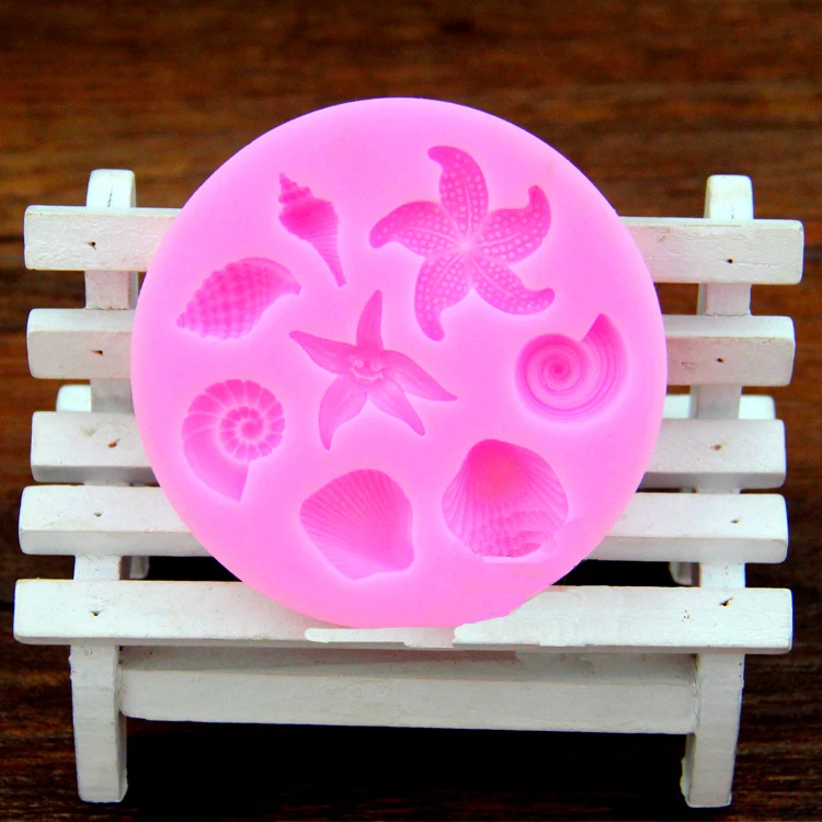 Новинка! Силиконовая форма для мастики торта серии океан|silicone mold maker|silicone ice cube
