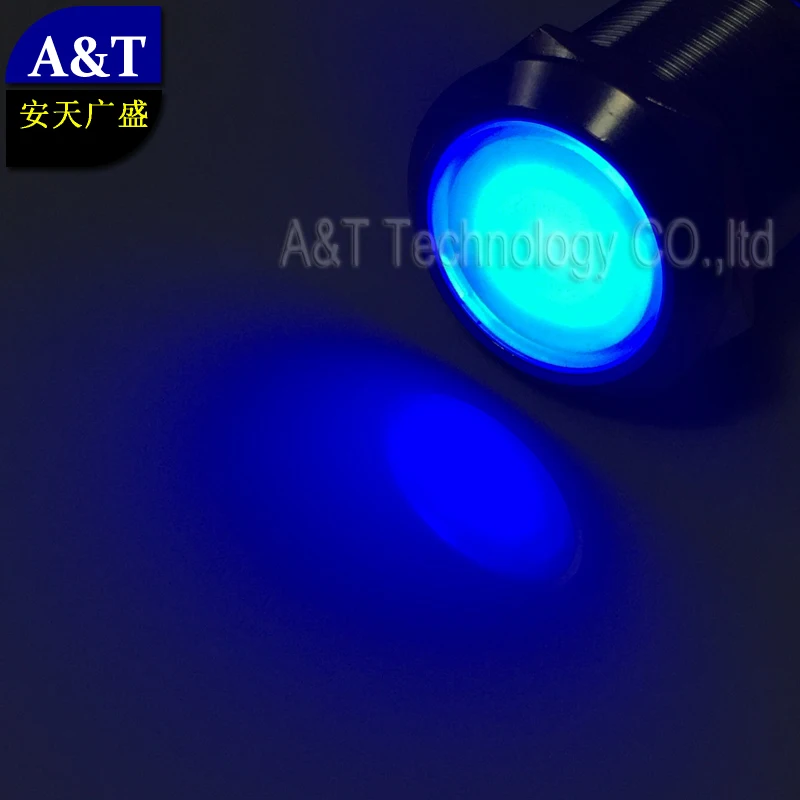 Металл Кнопка С Фиксацией НА Красный ВНЕ Синий Двойной Светодиодной Цвет 12 В 24