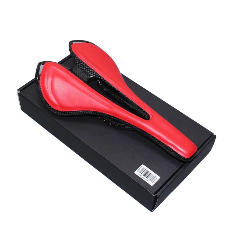 New full carbon fiber + Leather road bike frame / mountain saddle seat cushion Carbon | Спорт и развлечения