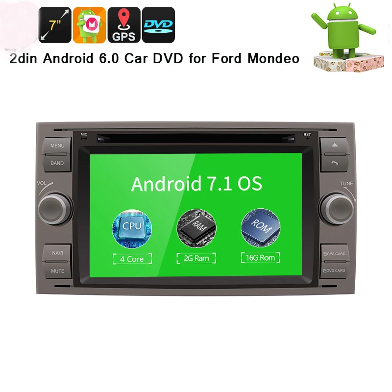 Автомобильный DVD плеер 7 &quot на Android 1 с GPS OBD2 радио для Ford C Max Fiesta Fusion Kuga Mondeo|car gps