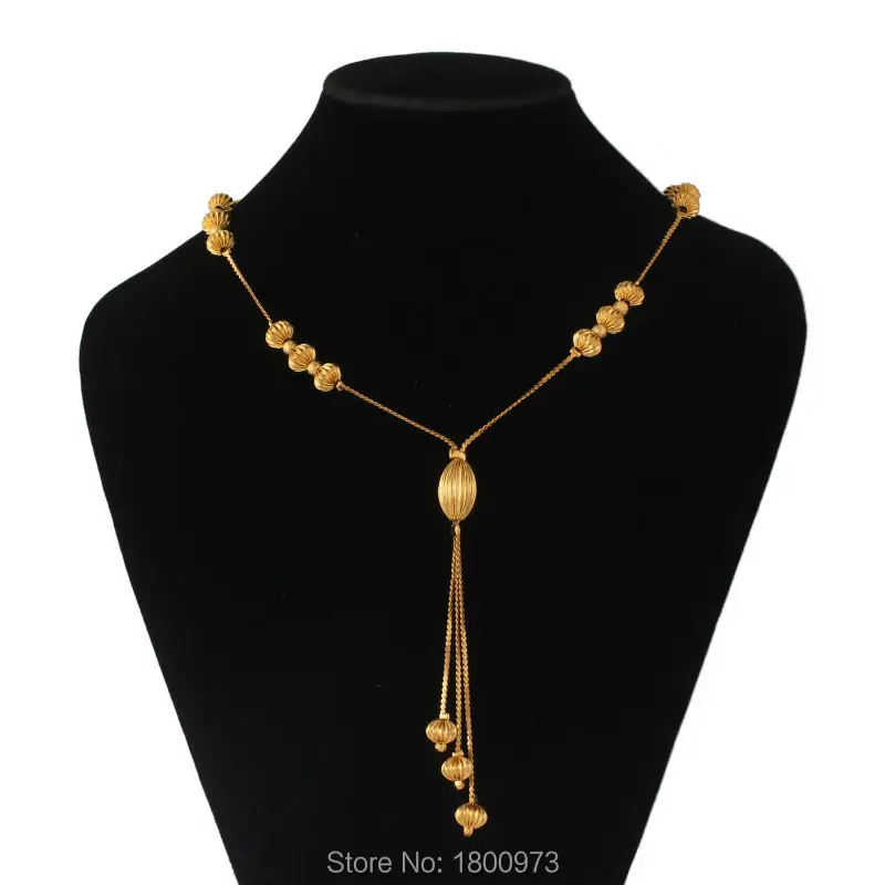 Ожерелье с золотым кулоном уникальный дизайн 18 К золотой цвет модные украшения