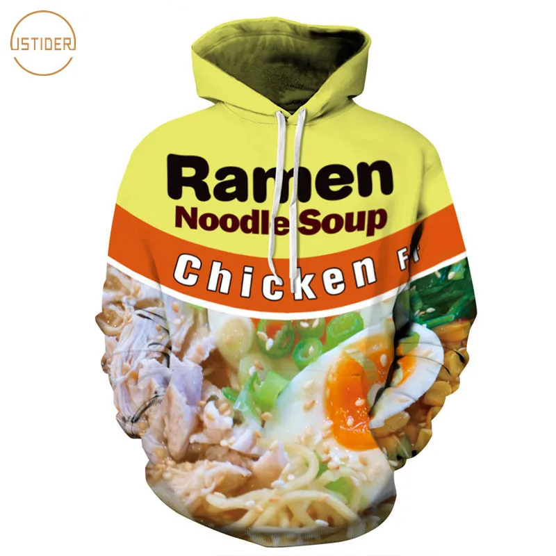 ISTider 2017 Новый стиль 3D Толстовка брендовая одежда Ramen лапша суп свитшот с принтом