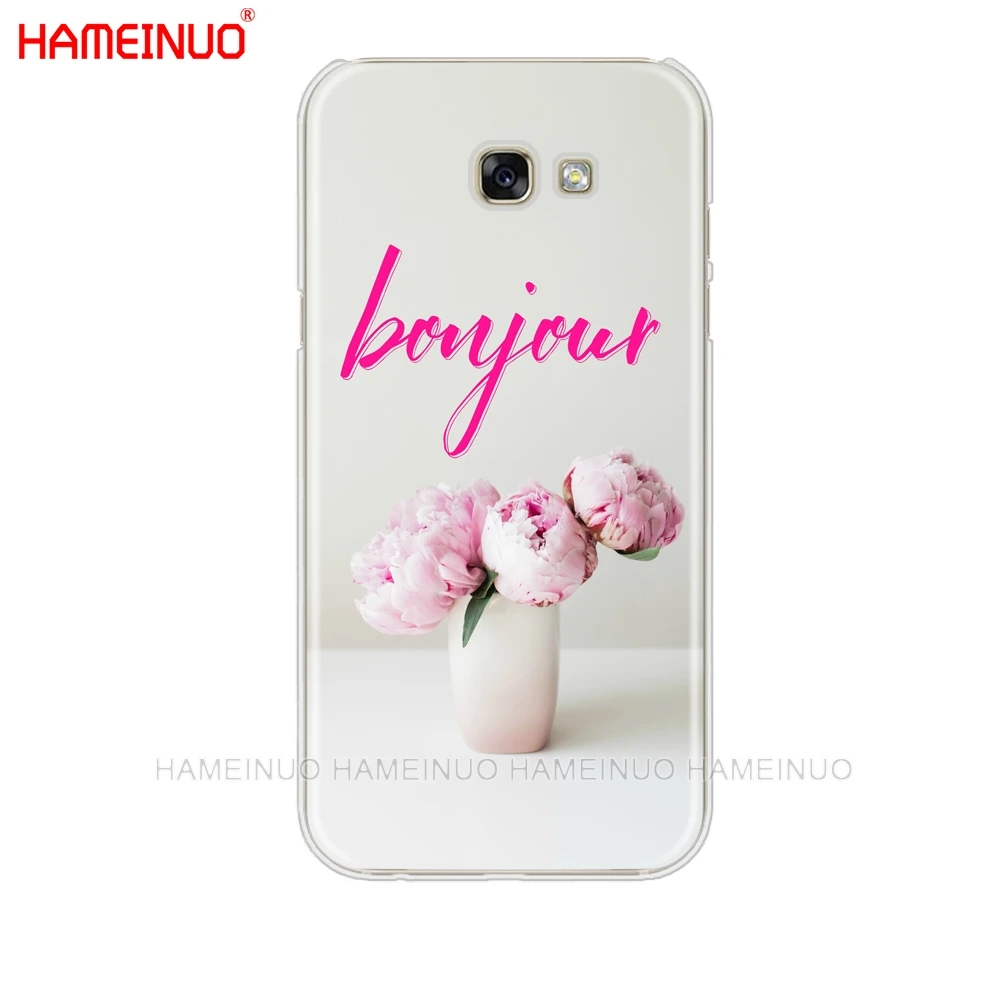 HAMEINUO Flower Pink Peonies cell phone case cover for Samsung Galaxy A3 A310 A5 A510 A7 A8 A9 2016 2017 2018 | Мобильные телефоны