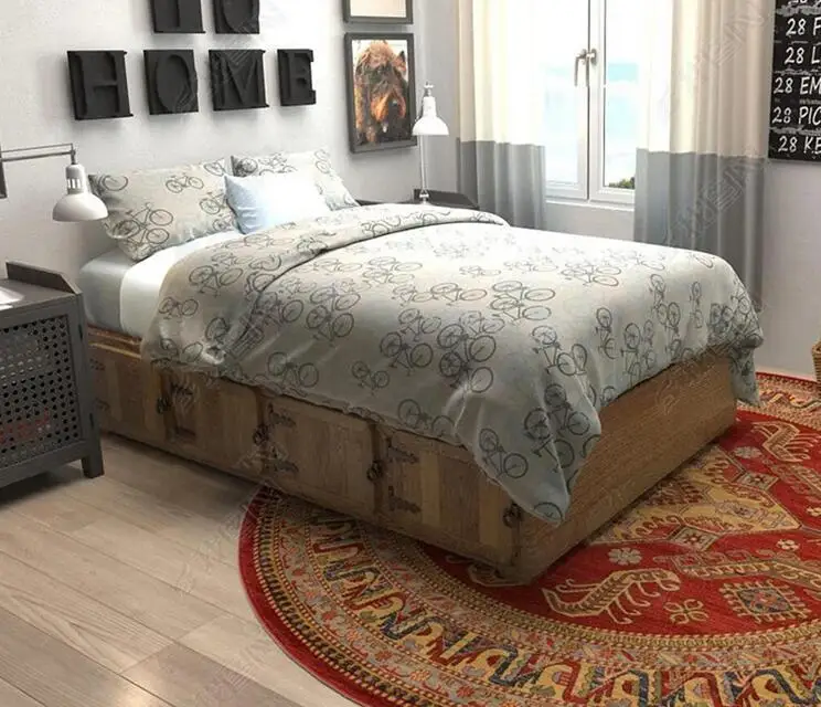 Европейский ретро этнический жаккард Мандала Круглый коврик цветок скандинавские печатные круглый ковер для гостиной Детская комната ковер большого размера
