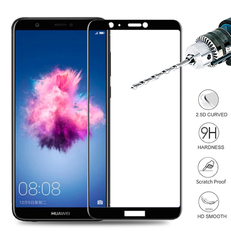 Защитное стекло для Huawei P Smart полноразмерная защита экрана 5 65 дюйма закаленное p