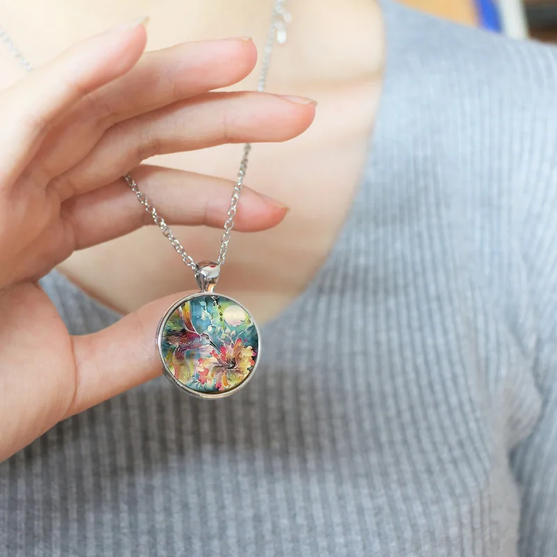 Мужская винтажная цепочка с цветком и Колибри из фильма ручной работы новинка